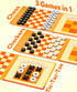 3 1 Set, Coogam Magnetic Travel Chess Board Game, in Tic-Tac-Toe Checkers Indoor Outdoor Activity Travel Toy Gift