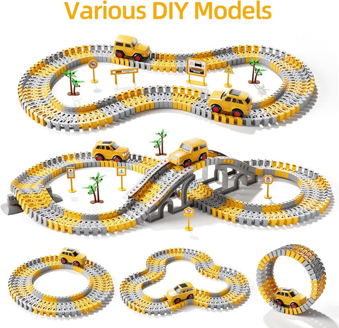 3 4 5 6 2PCS 4 2 3 4 5 6+ iHaHa Toddlers Construction Race Tracks Toys Gifts for Years Old Boys Kids, Electric Race