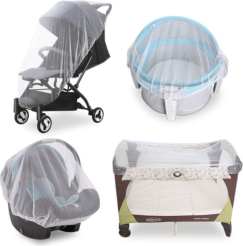 Baby Mosquito Net for Stroller, Reusable Bug Net for Stroller, Playards, Pack