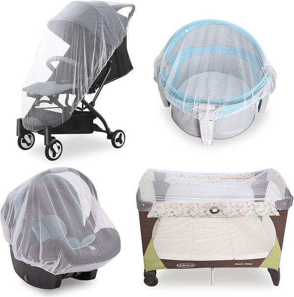 Baby Mosquito Net for Stroller, Reusable Bug Net for Stroller, Playards, Pack