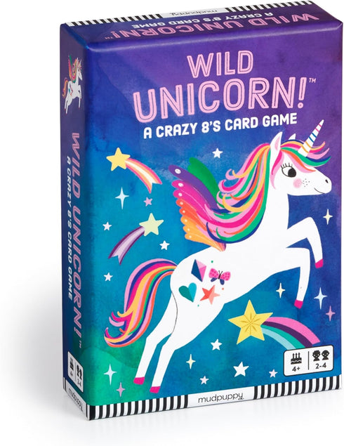 Mudpuppy Wild Unicorn! - Magical Unicorn Version of Classic Crazy 8’s Memory Game for Ages 4 and Up