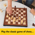 Classic Legacy Deluxe Chess & Checkers Set for 2 Players | Includes Folding Board & Solid Wood Pieces | Ages 8+