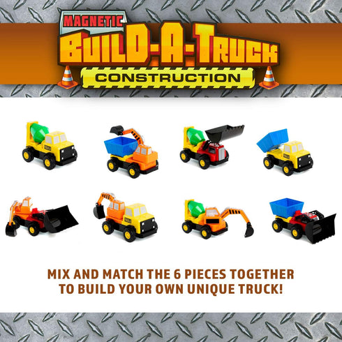 Magnetic Build-A-Truck Construction Toy Play Set, 5 Pieces