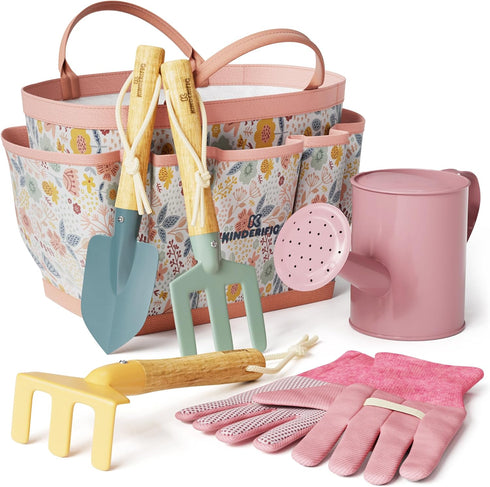 Gardening Set, Tool Kit, for Kids, STEM, Includes Tote Bag, Spade, Watering
