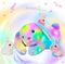 Hopearl LED Musical Stuffed Bunny Light up Singing Plush Toy Playset Mommy