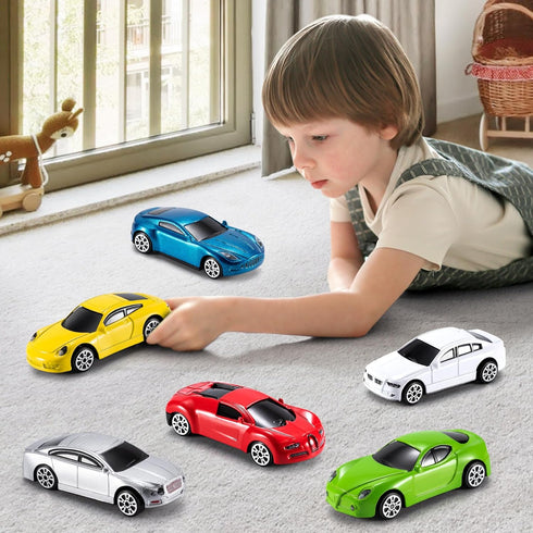 Toddler Car Toys for Boys Ages 3-6, Die Cast Racing Car Toys Set with Play Mat Gift for Kids