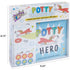 BTBB-24938 Set 4pcs C.R. Gibson Hero Board Book, Wall Reward Chart, and Sticker Potty Training Supplies for Toddlers