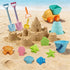 Set 1and (15 3+ IOKUKI Long Shovels Sand Toys with Mesh Bag Including Dump Truck, Beach Buckets, Shovels, Rakes, Molds