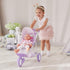 Purple and White Baby Doll Jogging Stroller with Canopy