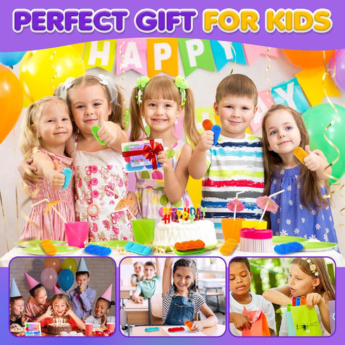 LESONG Fidget Sensory Toys for Kids: Layered Bristle Textured Toys with Suction Cup for Autism Kids - Sensory Items