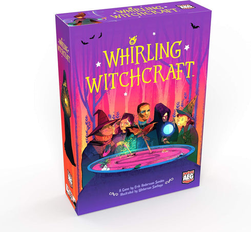 AEG Whirling Witchcraft Halloween Board Game | 2-5 Players | Ages 10+ | Generate Magical Ingredients & Use Recipes