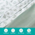 4-Pack 52x28x8in(Green+Leaf) Biloban Crib Sheets Waterproof for Boys Girls, Fitted Crib Sheet for Standard Crib