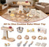 Toywoo Sets Set 3+ Wooden Toy Mixer for Kids Play Kitchen Accessories Wooden Play Food with Whisk,Traditional