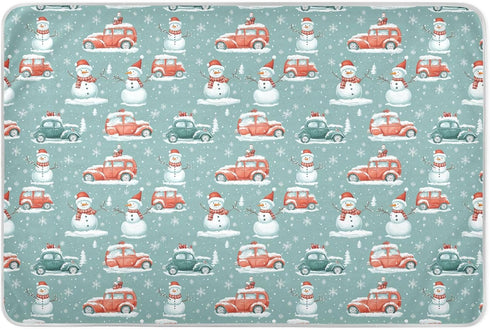 siphylline Snowmen Christmas Truck Extra Large Resuable Potty Training Pee Pad Soft Absorbent