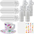 Lenwen 24 Set Color Your Own Tea Party Cups with Handle, DIY