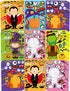 42 Sheets Halloween Party Games Stickers for Kids, Make Your Own Stickers, Pumpkin, Mummie, Zombie, Witch, Monster
