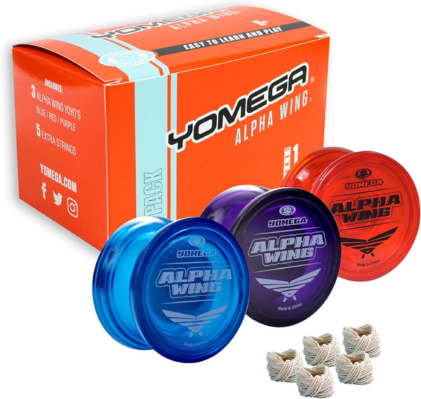 Yomega 3X Alpha Wing Yo-Yo, Fixed Axle for Beginners & String Trick Play (Classic)