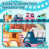 Set MORECOLL Electric Train for Toddlers & Kids w/Music, Lights & Tracks - First Choo Choo Train, Magnetic Connection