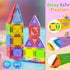 Magnetopia 56 Set 3+, Mini Magnetic Tiles with Iron Box, PCS Travel Magnetic Tiles, STEM Educational Building