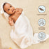 Cozy 600 35 35 Munich Blue Baby Bath Hooded Towel for Boys and Girls - Soft and Baby Towel with Cute Bear Ears