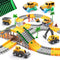 264 PCS Construction Race Tracks for Kids Toys, Glow in The Dark Magic Toy Set with 2 Light Up Cars