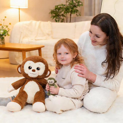 Mommy 5 3-8, Monkey Stuffed Animals, Monkey Plush with Baby, Pcs Plush Toy for Girl Boy, Birthday Gifts for Kids