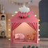 Pink Kids Play Tent with Mat, Cloud and Ball Lights, Large Playhouse for Boys and Girls, Indoor & Outdoor Toddler
