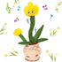 Cuteoy Talking Tulips Plush Toy Repeats What You Say Dancing Walking Mimicking