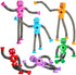 Telescopic Suction Cup Robot Toys 6-PACK, Shape Changing Educational Fidget Toys with Remote Control