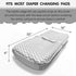 Baby Changing Pad Cover, Waterproof Changing Table Pad Safe for Washer and Dryer (Grey)