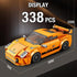 Speed Racing Cars Building Sets for Kids, Mini Sports MOC Cars Building Blocks Toy Set, 338 Pcs DIY Kit