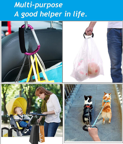 BanYakong Baby,2 Stroller Hooks by pcs Carabiner Stroller Hook Organizer for Hanging Purses, Diaper Bag, Shopping Bags.