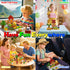 35PCS 3-8, 3-5Fun Farm Animal Magnetic Building Blocks Travel Toys, Magnetic Cubes for Kids Portable STEM Building