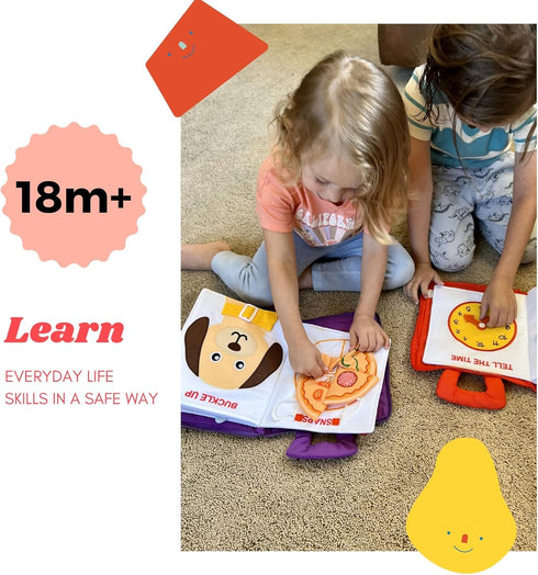 1-3 1 2 3 4 2-4 BAVY My Quiet Book - Toddler Plane Activities, Car Airplane Montessori Busy Board Book for Toddlers