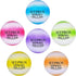 Foam Dodgeball Set - Soft Skin, Low Bounce, Dream Rainbow Color, Set of 6 for Outdoor Games with Mesh Storage Bag