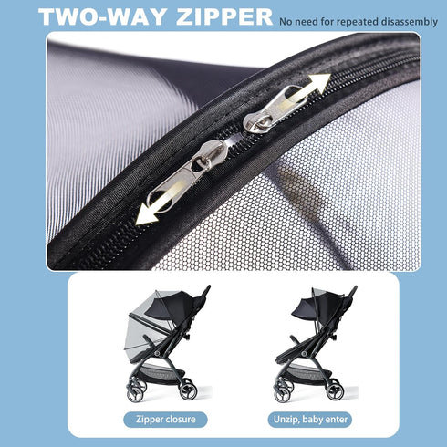 LAIFILI Mosquito Net for Stroller, Universal Bug Net for Stroller, Car Seats, Bassinets, Cradles, Mini Cribs