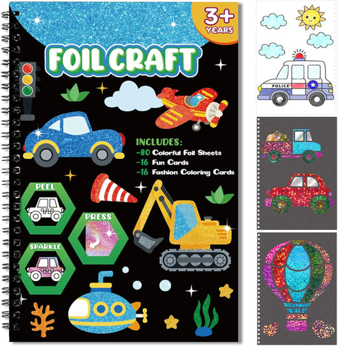 Art & Craft Activity,Foil Craft Traffic DIY Art Fun Kits,No Mess Creative
