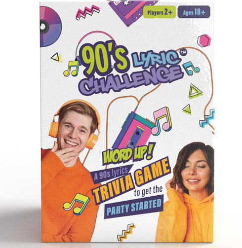 90's Song Lyric Game - Fun Music Trivia Game for Adults, for Music Lovers, Ideal for Millennials, Gen X