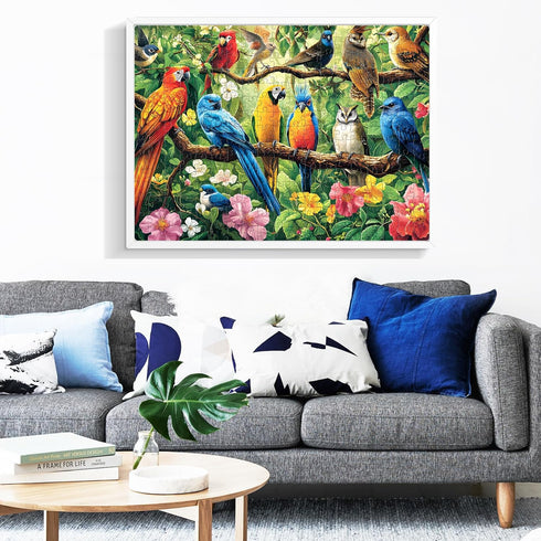 Nitktaia 300 8-10 10-12,Bird Gift,20.5*15in Piece Puzzle for Adults,Jungle Parrots Jigsaw Puzzles Adults Kids