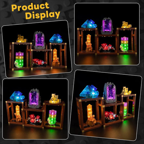 21362 Dimming Kyglaring LED Light Kit Compatible with Lego Mineral Collection Building Blocks - Upgraded Touch Control