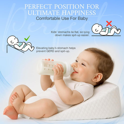 OA.FON.SO Pregnancy Wedge Incline with Removable Cover, Memory Foam Body Positioner for Acid Reflux and Respiratory