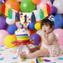 1st Colourful Rainbow Dot High Chair Banner Conical Cap Primary Colors Cake Topper for Boys Girls Birthday Party