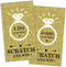 Gold Diamond Bridal Shower Scratch Off Game Cards (32 PCS), Gift Certificate Scratch Off Cards for Wedding Activities