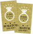 Gold Diamond Bridal Shower Scratch Off Game Cards (32 PCS), Gift Certificate Scratch Off Cards for Wedding Activities