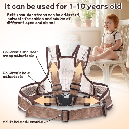 High Chair Straps - Portable Feeding Strap Safety Belt Foldable Booster Harness Belt for Restaurant Shopping Cart