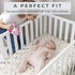 2 Pack Pobibaby - Premium Fitted Baby Girl Crib Sheets for Standard Mattress - Ultra-Soft Jersey Knit, Safe and Snug