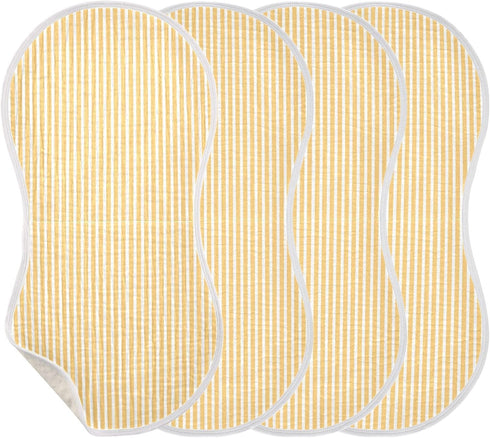 decor gift 4 Pack 22x11in Cotton Burp Cloths Large Good Absorbent? Orange and White Stripes Feeding Cloth for Gender
