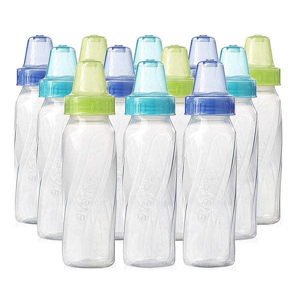 Evenflo Feeding Classic Clear Plastic Standard Neck Bottles for Baby, Infant and