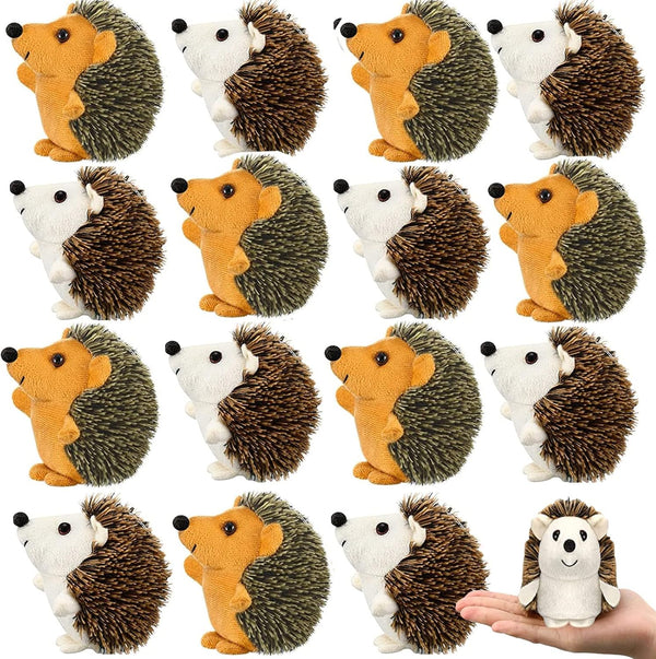 16 Pcs Mini Hedgehog Stuffed Animal Bulk, 4 Inch Plush Party Favors for Valentine's Day Kids Gifts