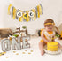 Agkvw 1st Bee Theme High Chair Banner - Happy Bee Day Birthday Banner, First Birthday Decoration for Boys and Girls